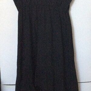 100% Cotton Valentina Naldi Made in Italy Black Eyelet Dress XL